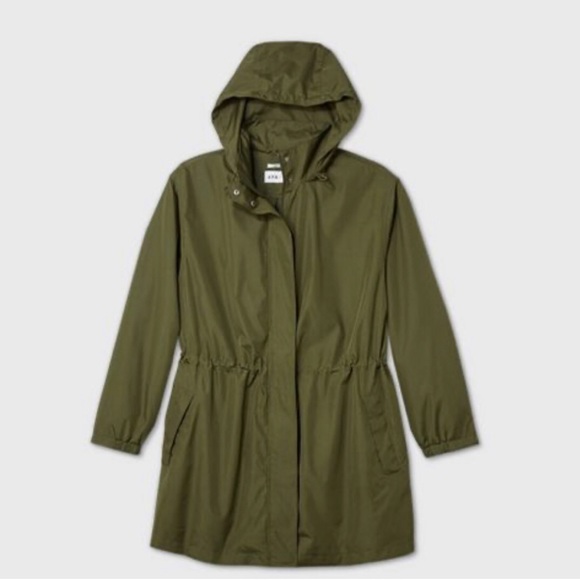 Basic Editions Jackets & Blazers - Women’s Basic Editions Green Rain Jacket XL!